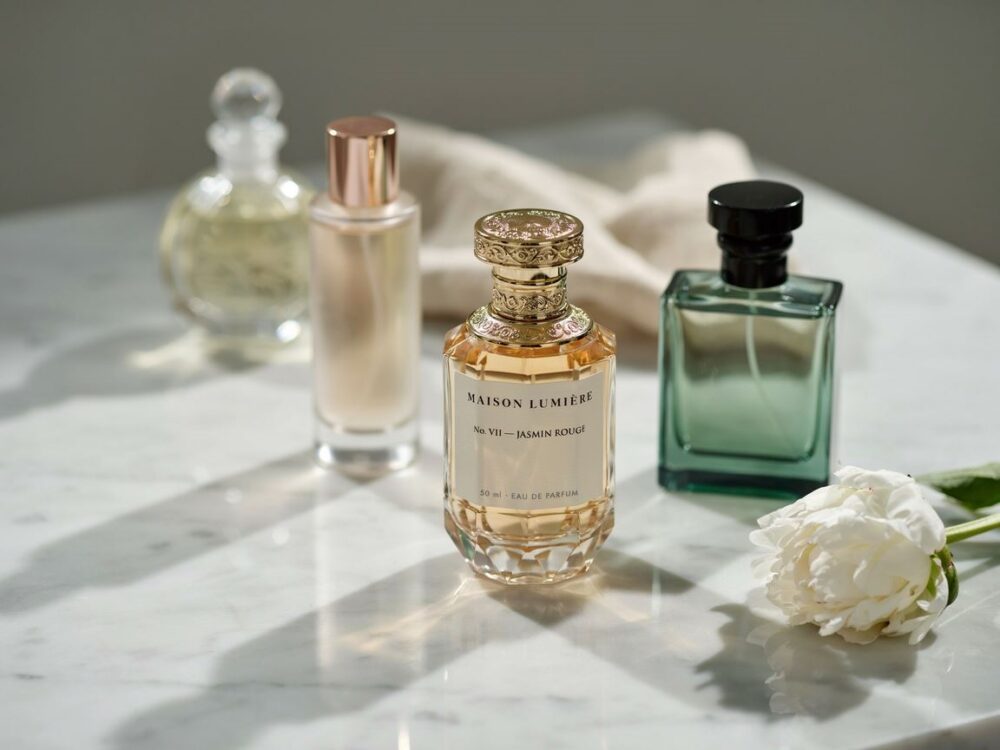 kobieta testująca perfumy