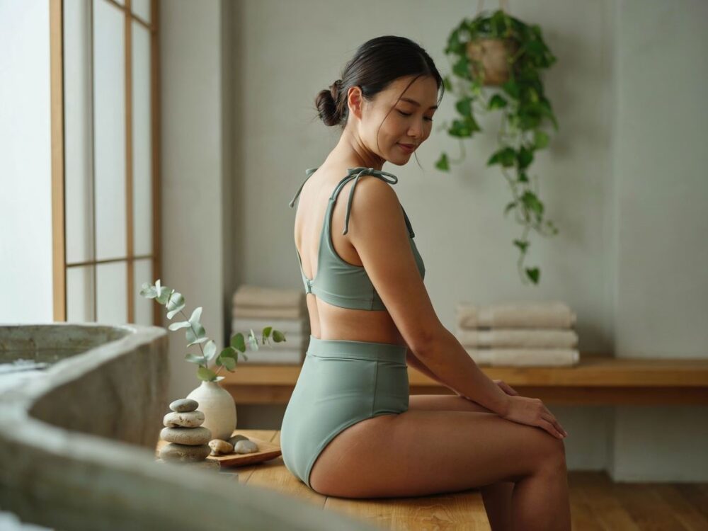 relaks przy basenie spa